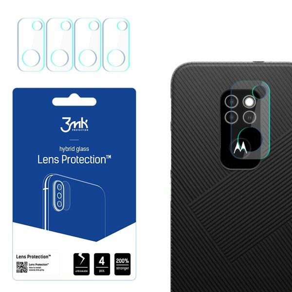 hibrīda stikls 3MK FLEXIBLE GLASS LENS MOTOROLA DEFY 2021 kamerai 4 gab..