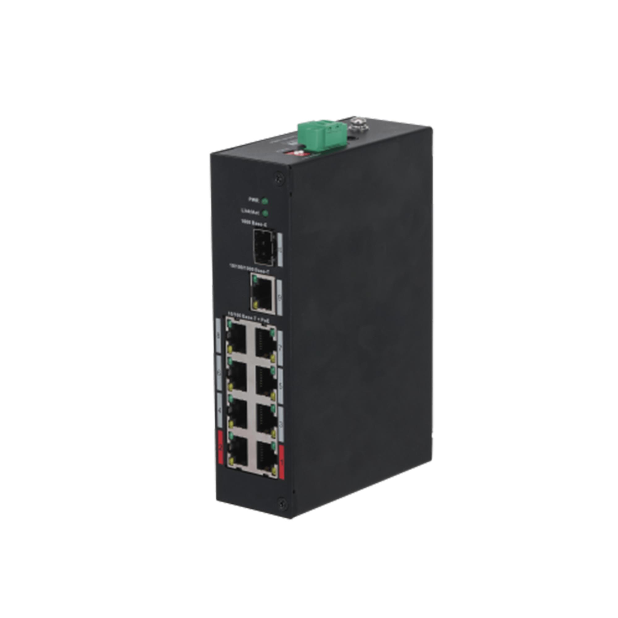 Komutators DAHUA PFS3110-8ET-96-V2 PoE 8 porti 96W