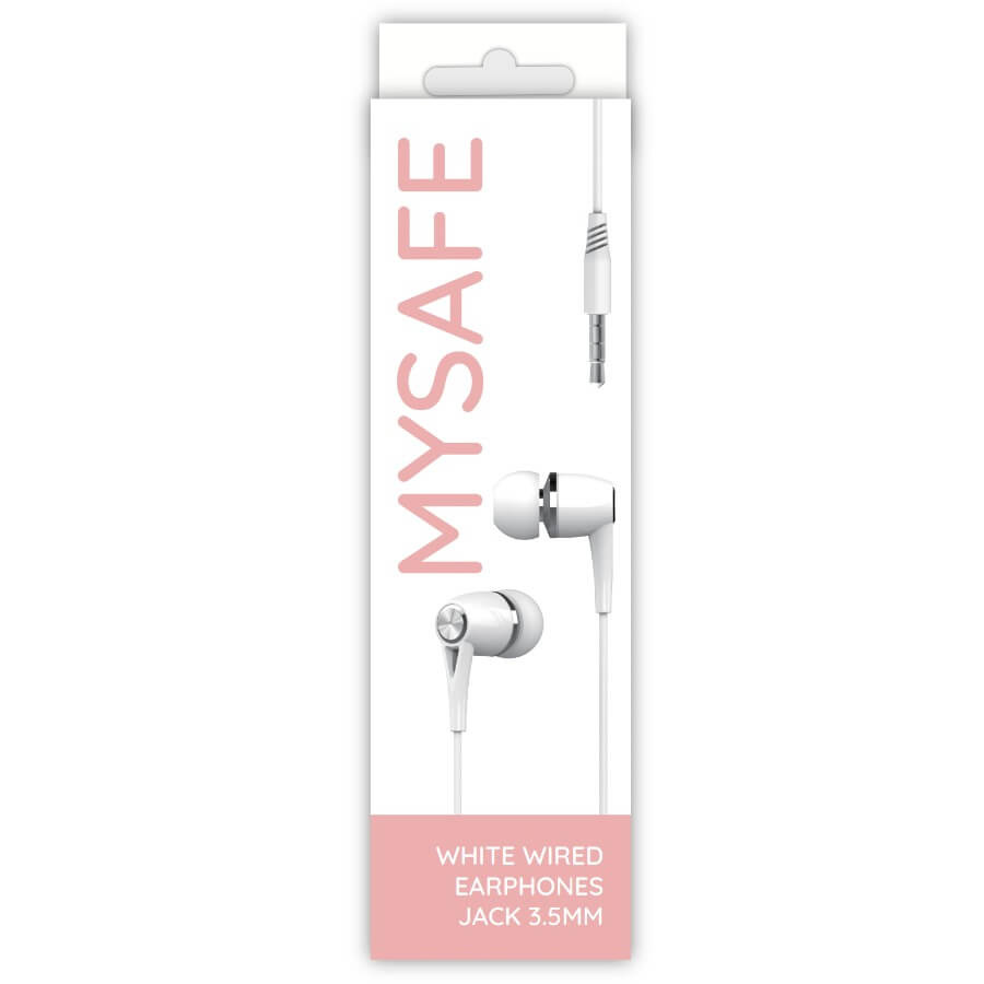MYSAFE Vadu austiņas EAR35 JACK 3.5MM balts