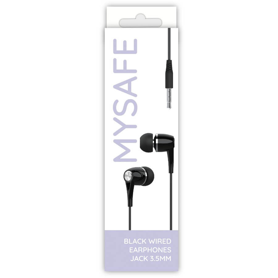 MYSAFE Vadu austiņas EAR35 JACK 3.5MM melns