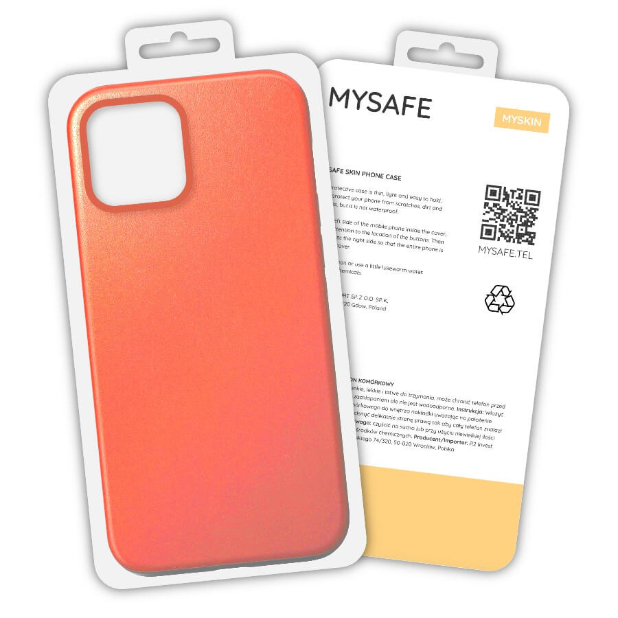 MYSAFE Maciņš SKIN IPHONE 13 MINI oranžs BOX