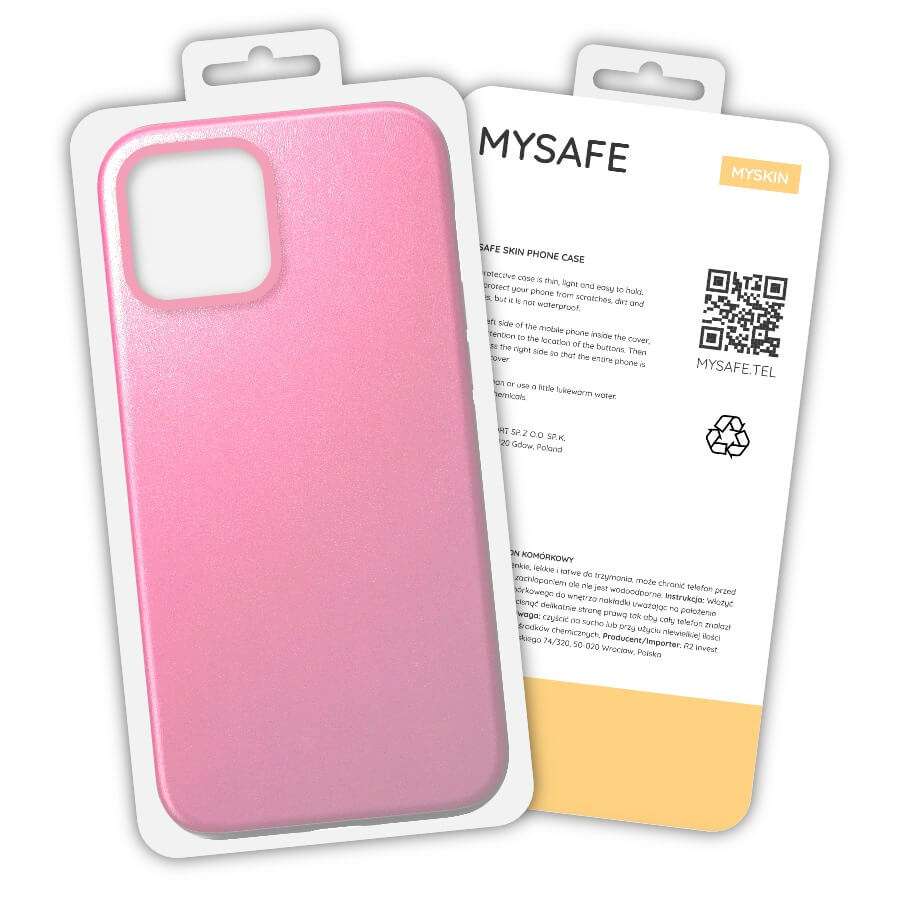 MYSAFE Maciņš SKIN IPHONE 13 PRO MAX LIGHT rozā BOX