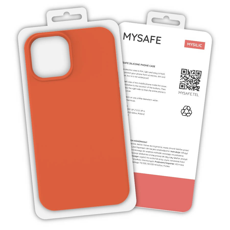 MYSAFE silikona Maciņš IPHONE 12 PRO MAX oranžs BOX
