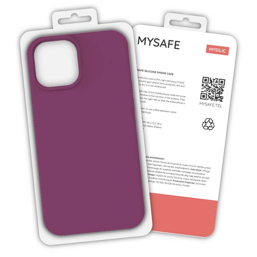 MYSAFE silikona Maciņš IPHONE 12 PRO MAX violets BOX