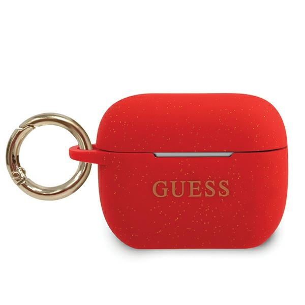 Guess GUACAPSILGLRE AirPods Pro cover sarkans/sarkans Silicone Glitter
