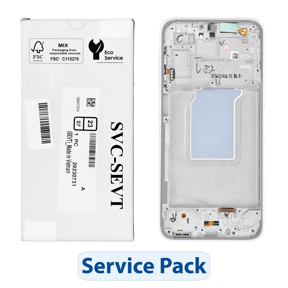 ServicePack LCD displejs SAMSUNG A26 5G A266B balts GH82-37049B