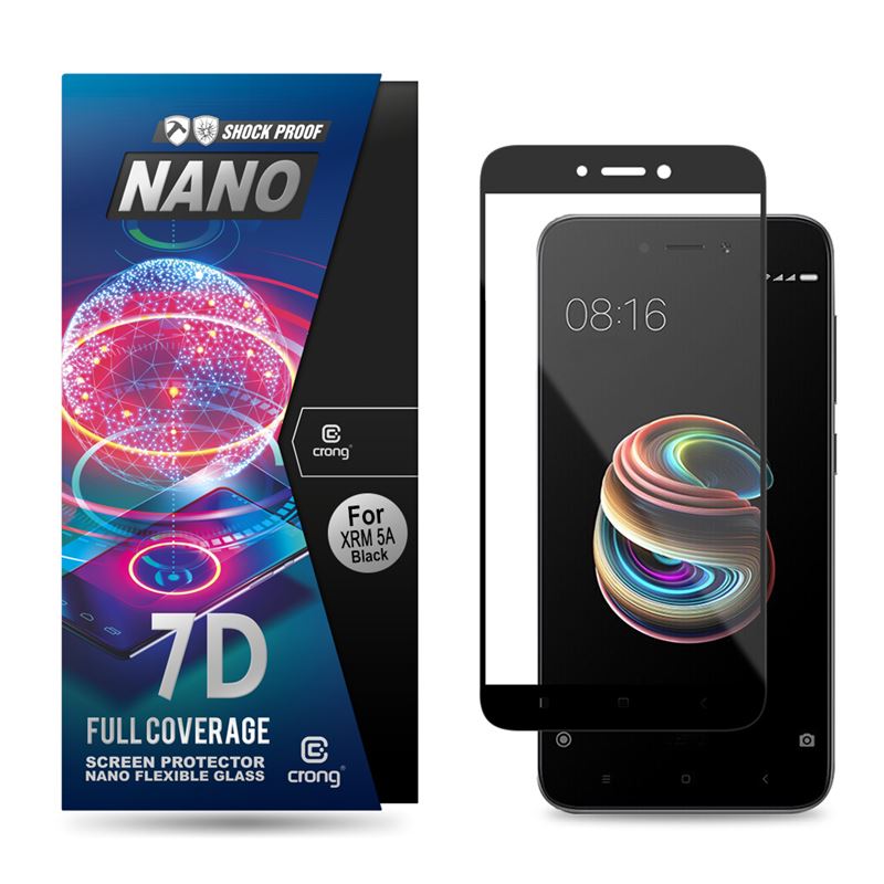Crong 7D Nano elastīgs Glass – Full Coverage Hybrid ekrāna aizsargs 9H Xiaomi Redmi 5A