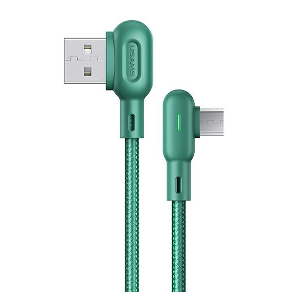 USAMS Kabelis leņķa U57 MICROUSB 1,2M 2A zaļš SJ458USB02 (US-SJ458)