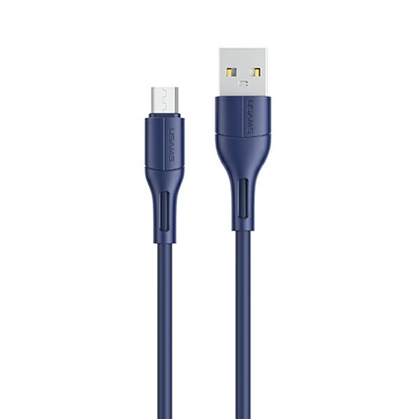 USAMS Kabelis U68 MICROUSB 2A FAST CHARGE 1M zils SJ502USB03 (US-SJ502)