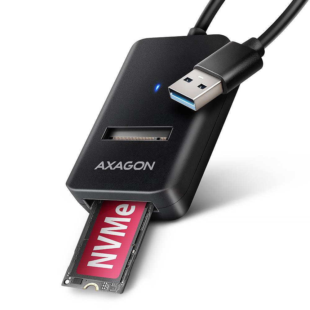 SSD diska USB3.2 M.2 10Gbps adapteris 0.1m ADM2-AM Axagon