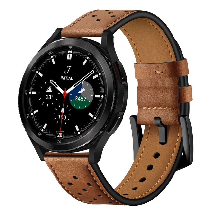 TECH-PROTECT ādas SAMSUNG GALAXY WATCH 4 / 5 / 5 PRO / 6 / 7 / FE brūns