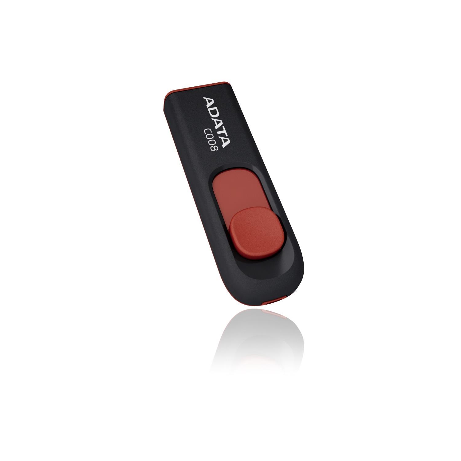 USB zibatmiņa USB2 32GB melna/sarkana A-Data C008