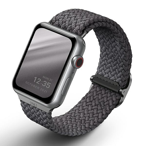 Uniq Aspen pīts siksniņa priekš Apple Watch 1/2/3/4/5/6/7/8/SE/SE2 40/38/41mm - pelēks
