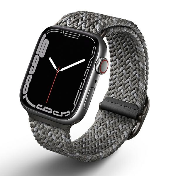 Uniq Aspen pīts siksniņa priekš Apple Watch 1/2/3/4/5/6/7/8/SE/SE2 44/42/45mm - pelēks