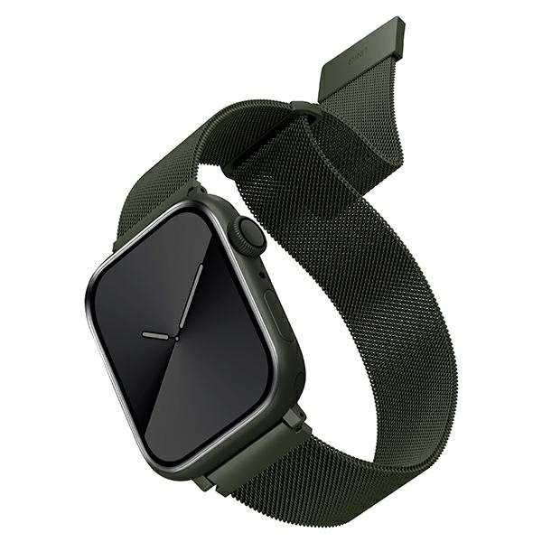 Uniq Dante nerūsējošā tērauda siksniņa priekš Apple Watch 1/2/3/4/5/6/7/8/SE/SE2 38/40/41mm - zaļš