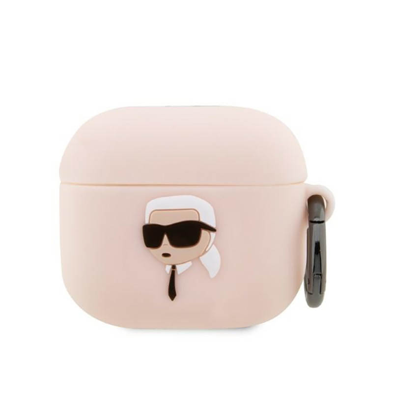 Karl Lagerfeld KLA3RUNIKP AirPods 3 vāciņš rozā silikons Karl Head 3D