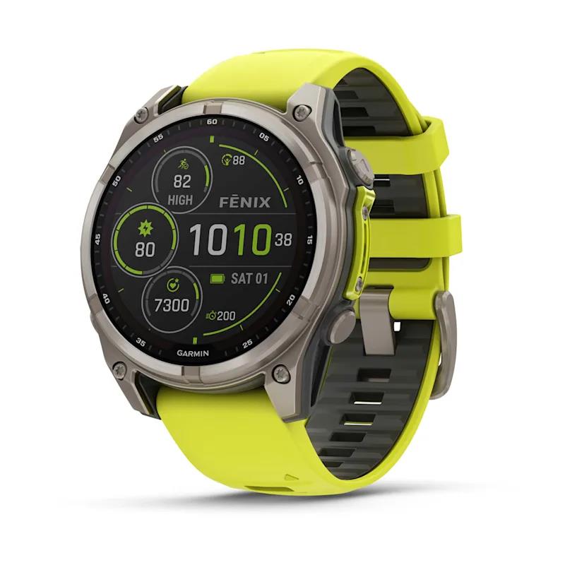 Viedpulkstenis Garmin Fenix 8 Sapphire Solar dzeltens