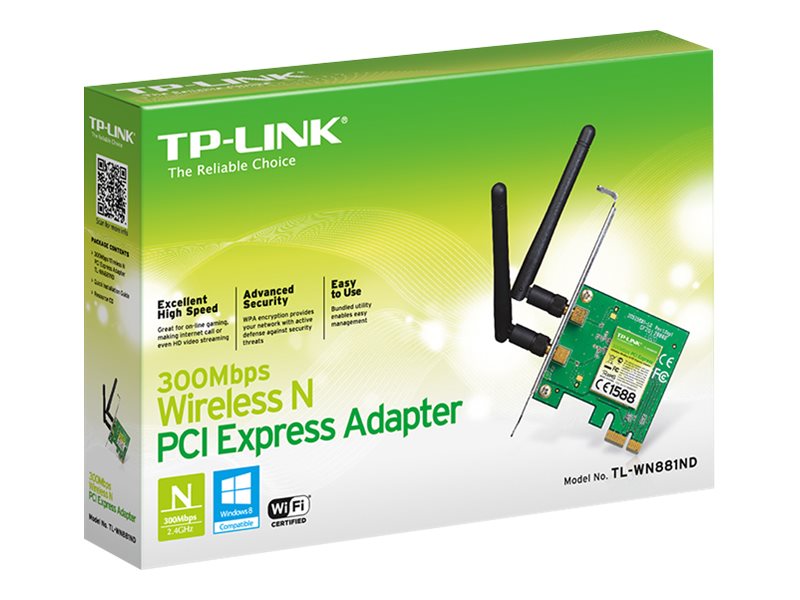 TP-LINK 300Mbps WLAN PCIE adapteris