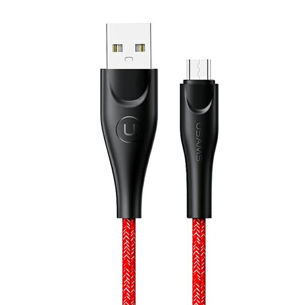 USAMS PĪTS KABELIS U41 MICROUSB/USB FAST CHARGE 3M SARKANS SJ399USB02 (US-SJ399)