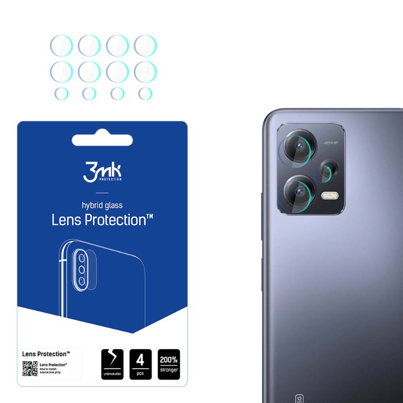 Kameras stikls Xiaomi Redmi Note 12 Pro+ / Note 12 Pro 7H 3mk Lens Protection sērijas objektīva stikls