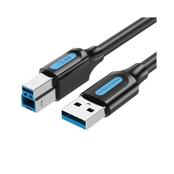 USB 2.0 kabelis tēviņš-tēviņš 5m melns Vention