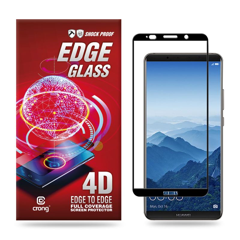 Crong Edge Glass 4D Full līme - Tempered glass the entire Huawei Mate 10 screen