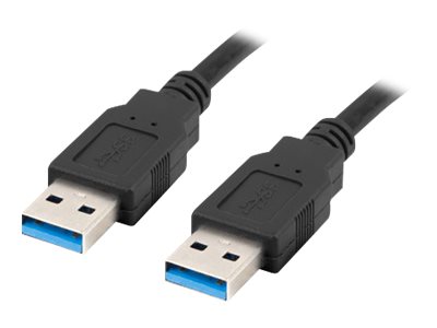 Lanberg USB-A kabelis 3.0 0.5m melns