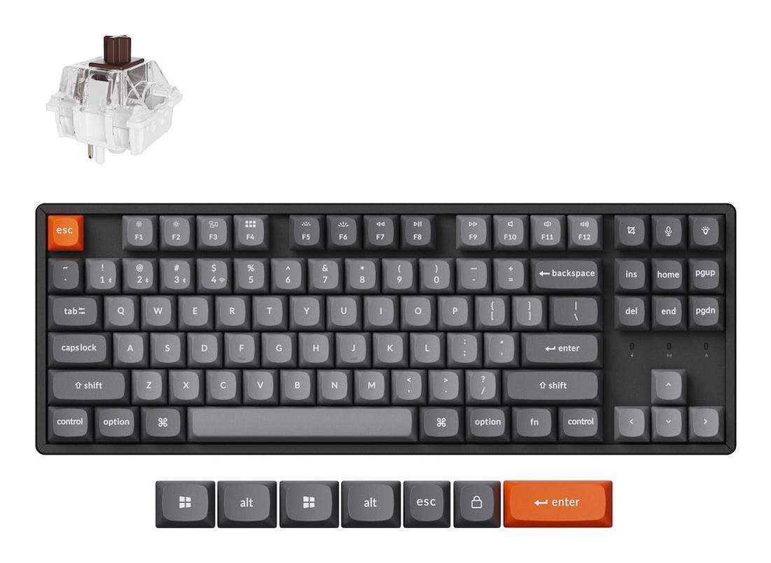 Bezvadu tastatūra KEYCHRON K8 Max RGB melna