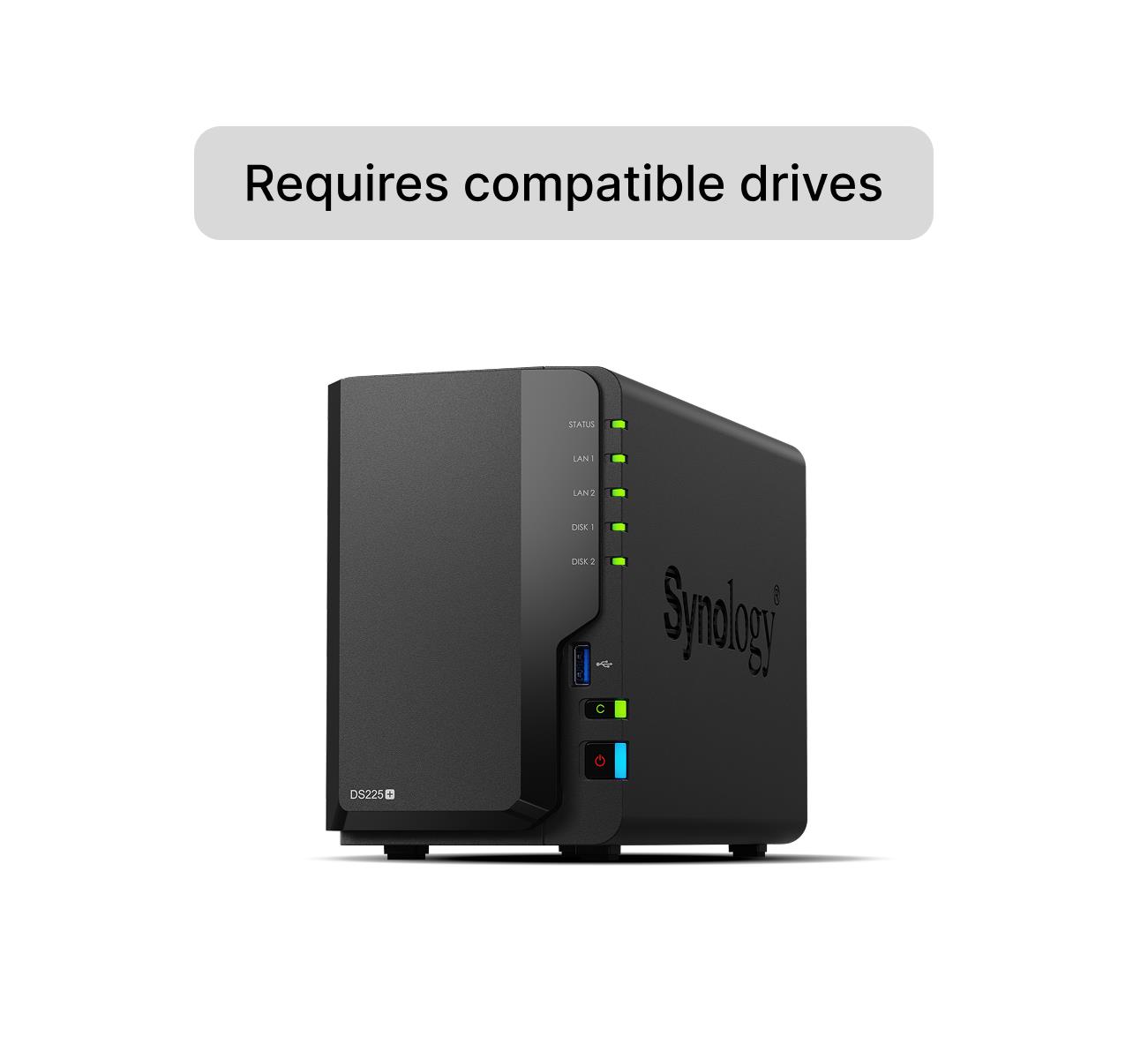 Tīkla krātuve SYNOLOGY DS225+ 2 nodalījumi 2GB