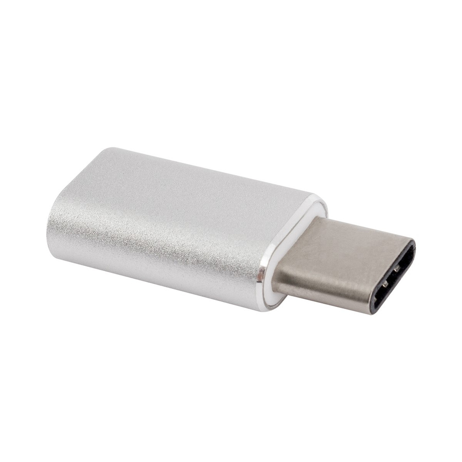 XQISIT USB-C TO MICRO-USB ADAPTERIS SUDRABA Bez iepakojuma