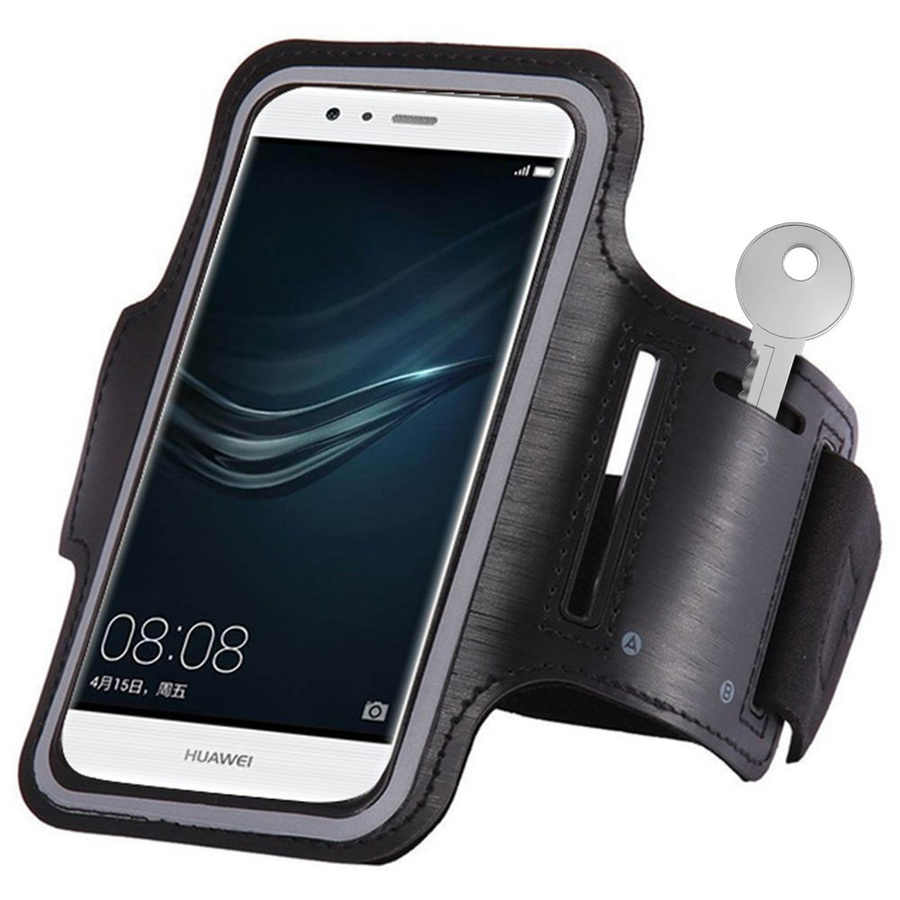 UNIVERSAL RUNNING ARMBAND 6" SMARTPHONES melns