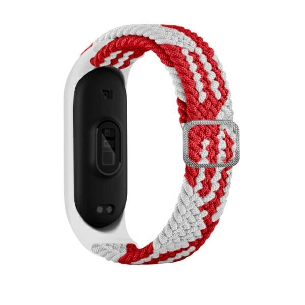 Beline Siksniņa Mi Band 3/4 Textile sarkans/balts