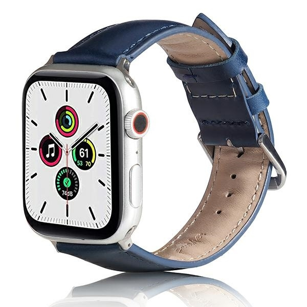 Beline Apple Watch siksniņa Leather 42/44/45/49mm zils