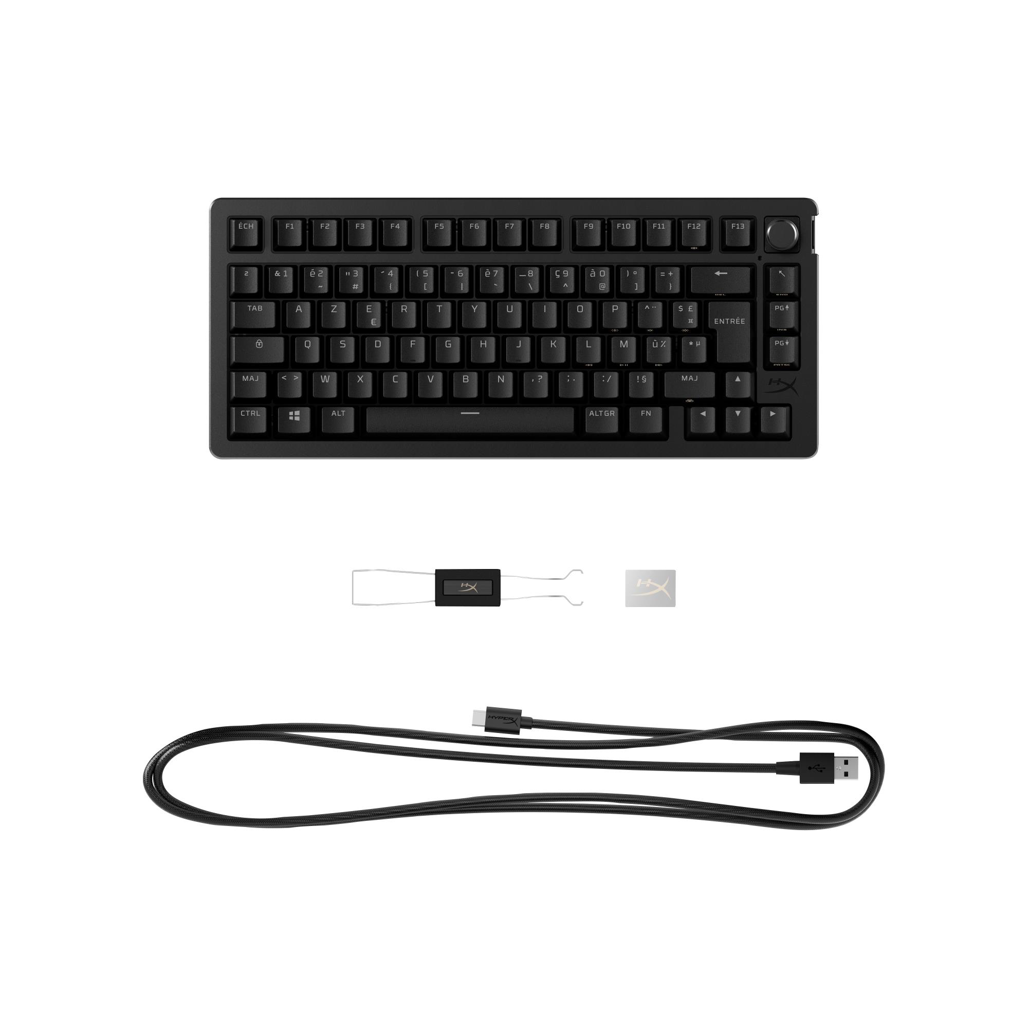 HyperX Alloy Rise 75 S tastatūra melna