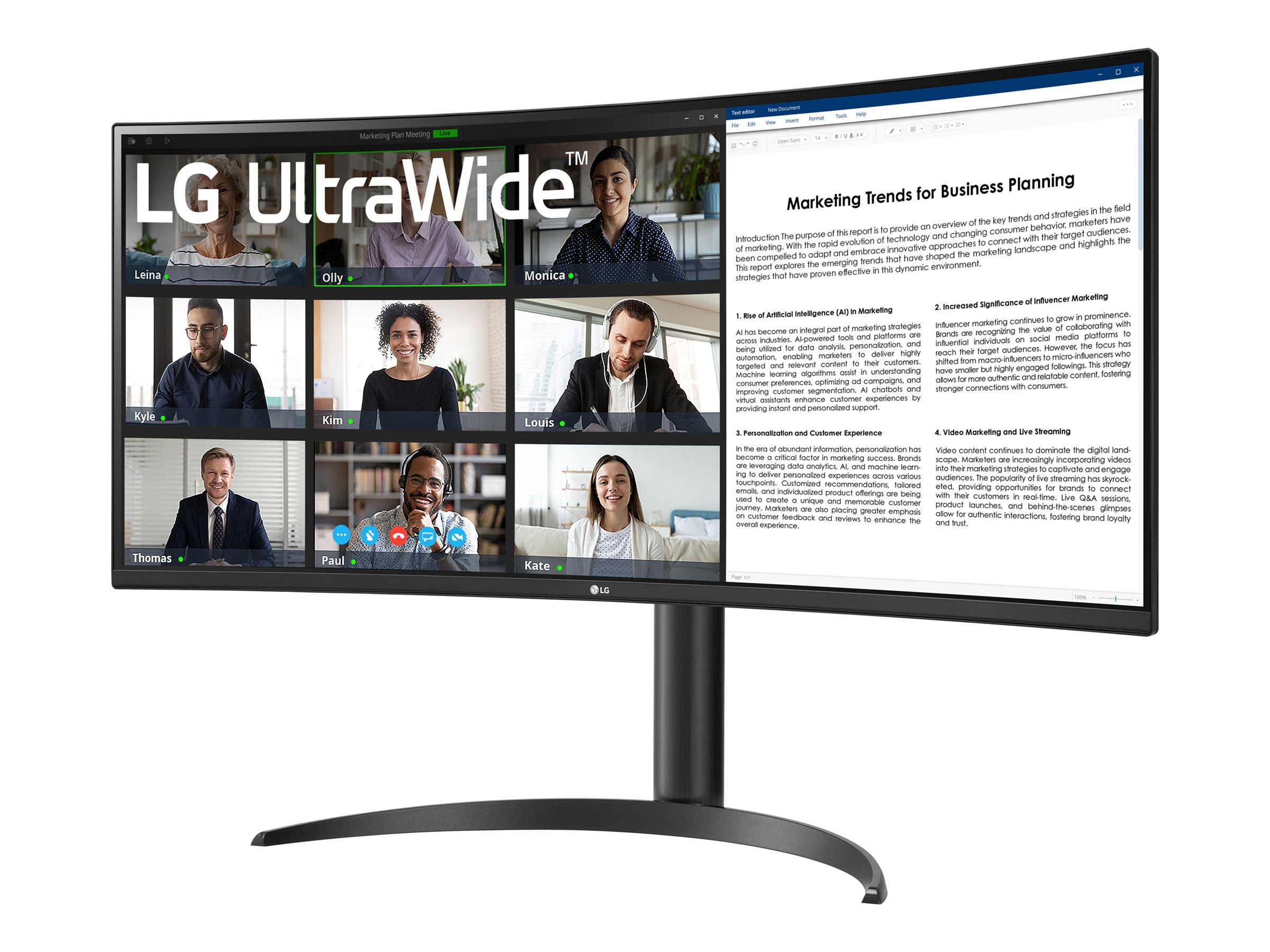 LG 34WR55QK-B UltraWide 34 collu VA monitors