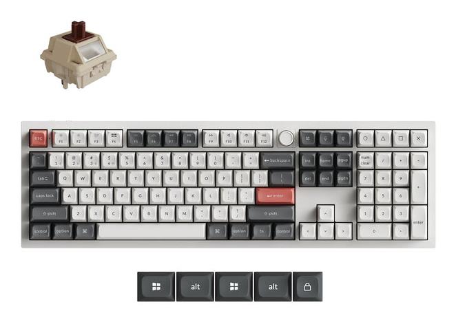 Bezvadu tastatūra KEYCHRON Q6 Ultra White Q6U-P3