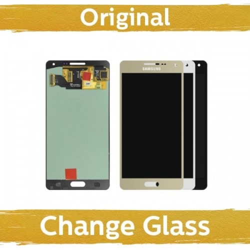 LCD Displejs Saderīgs ar Samsung A500 A5 Melns (Renewed: China)