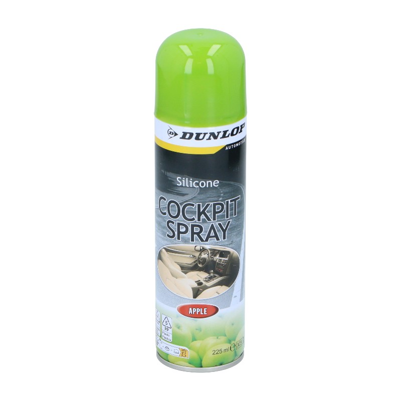 Dunlop automašīnas paneļa tīrīšanas aerosols, 225 ml, ābolu aromāts