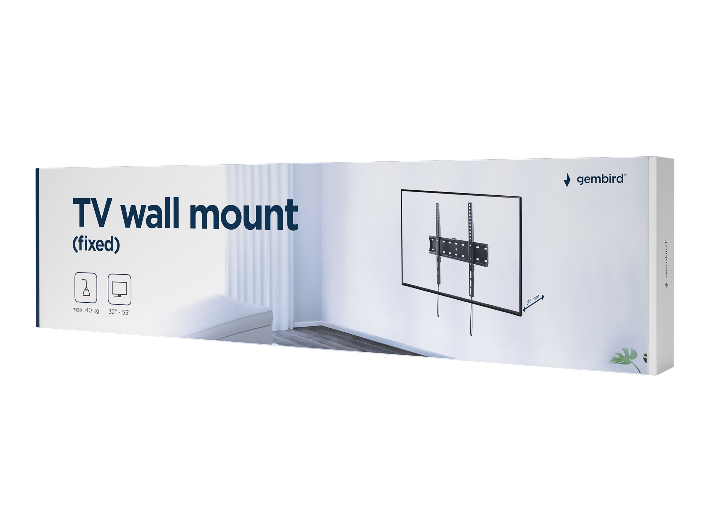 GEMBIRD TV sienas kronšteins fiksēts 32-55 collu