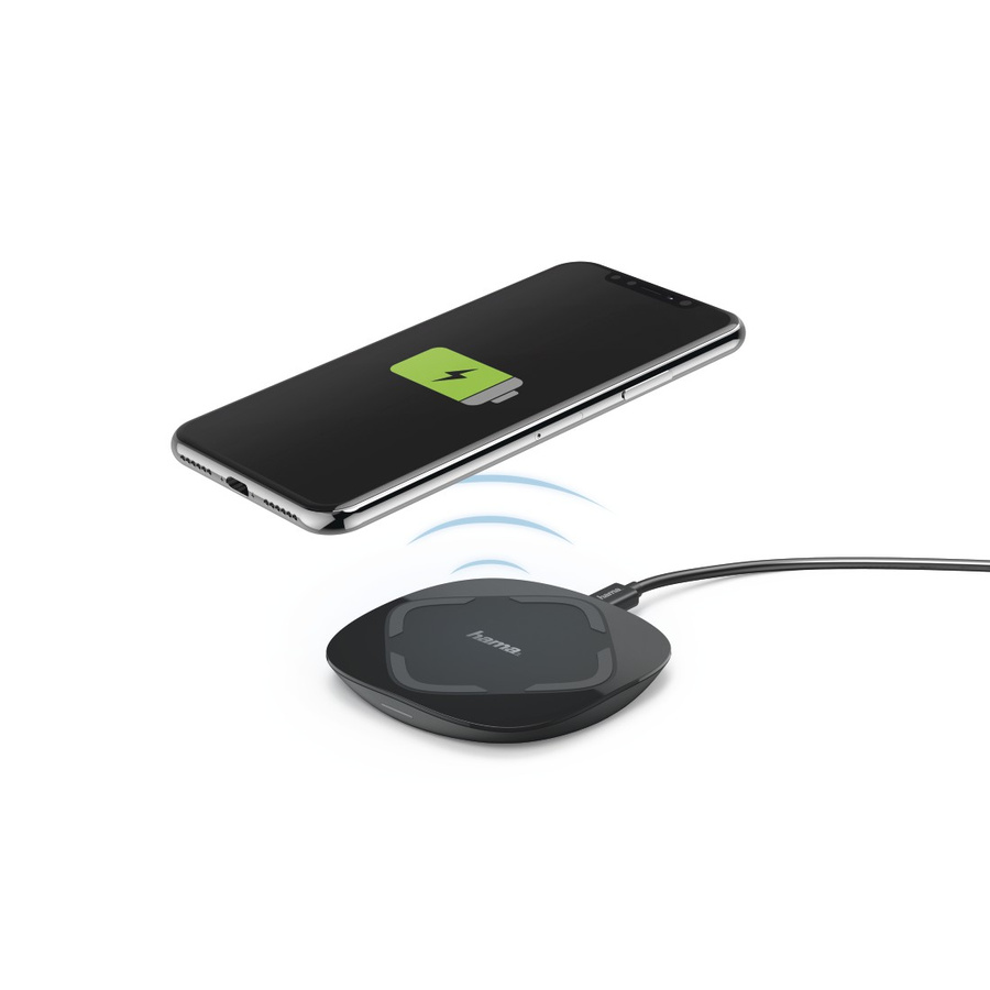 HAMA Indukcijas lādētājs TELEFONIEM "QI-UFC 10" MELNS