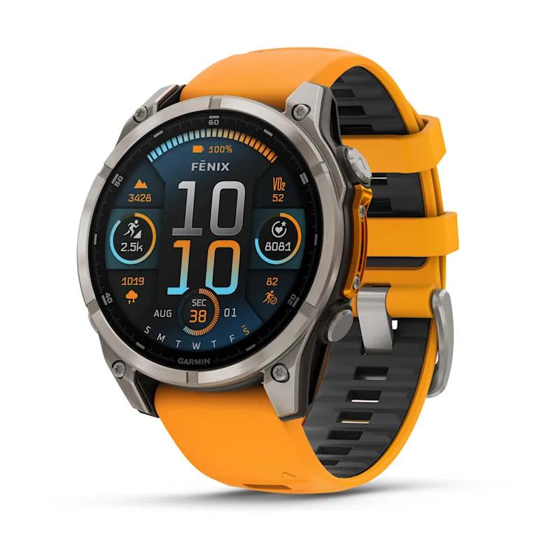 Viedpulkstenis Garmin Fenix 8 Sapphire oranžs