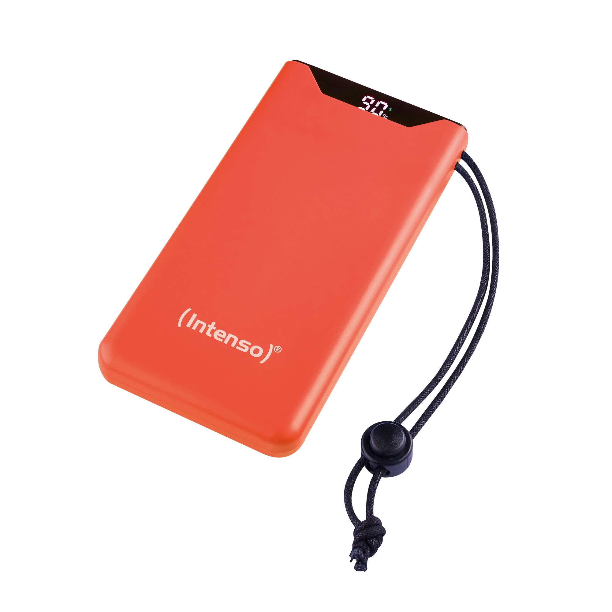 Portatīvais lādētājs USB 10000mAh QC3.0 oranžs Intenso F10000