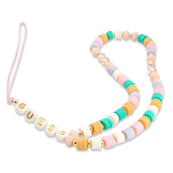 Guess kulons GUSTFLWP telefona siksniņa rozā Heishi Beads