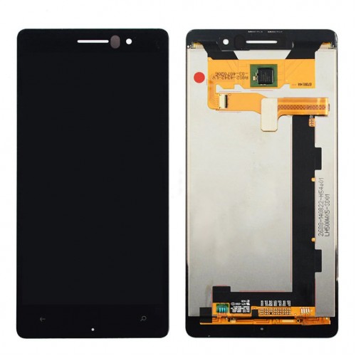 LCD Displejs Saderīgs ar Nokia Lumia 830 ar frame Melns HQ