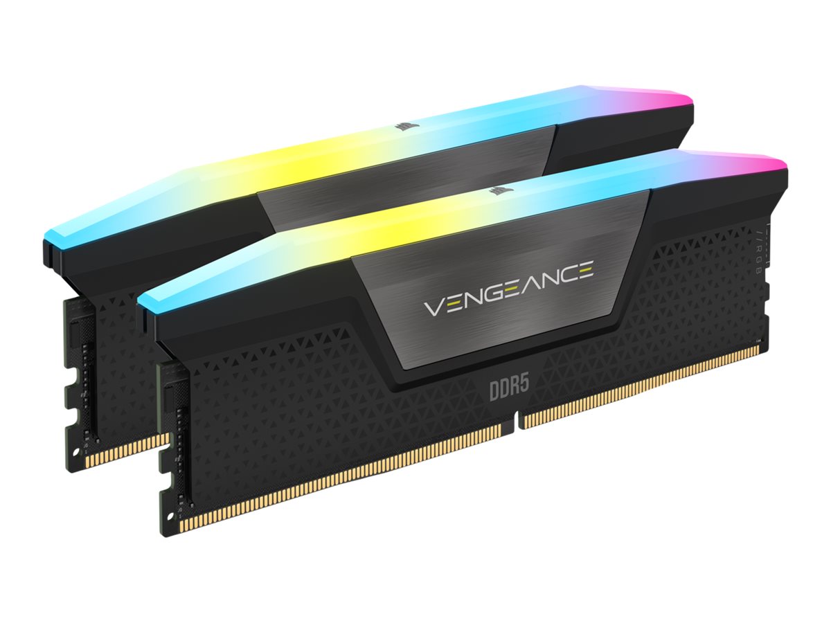 CORSAIR VENGEANCE RGB 32GB 2x16GB DDR5 atmiņa