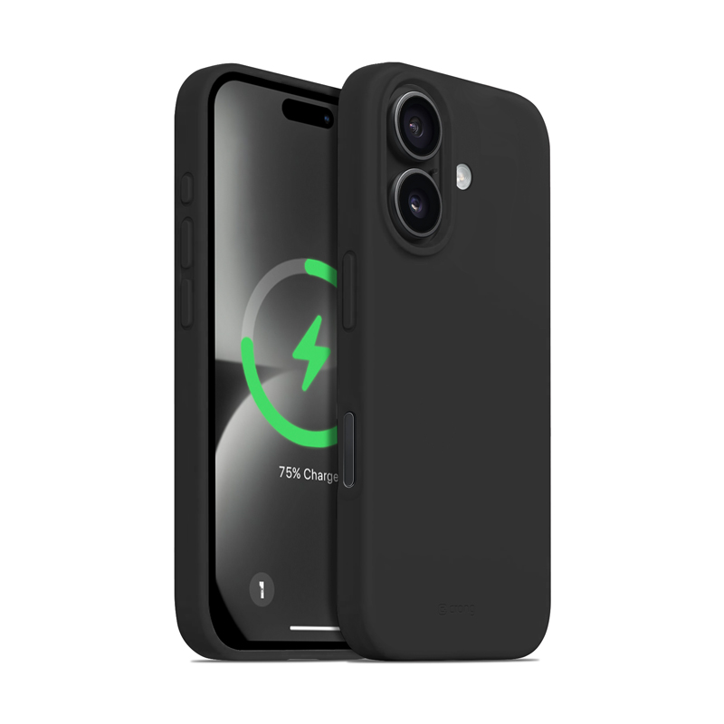 Crong Color Cover Magnetic - iPhone 16 Plus MagSafe maciņš (melns)