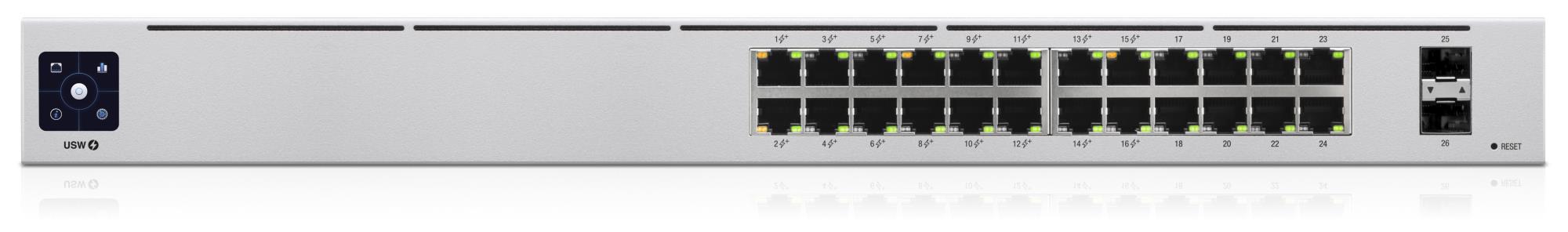 Komutators UBIQUITI USW-24-POE L2 PoE+ 16 portu 95W