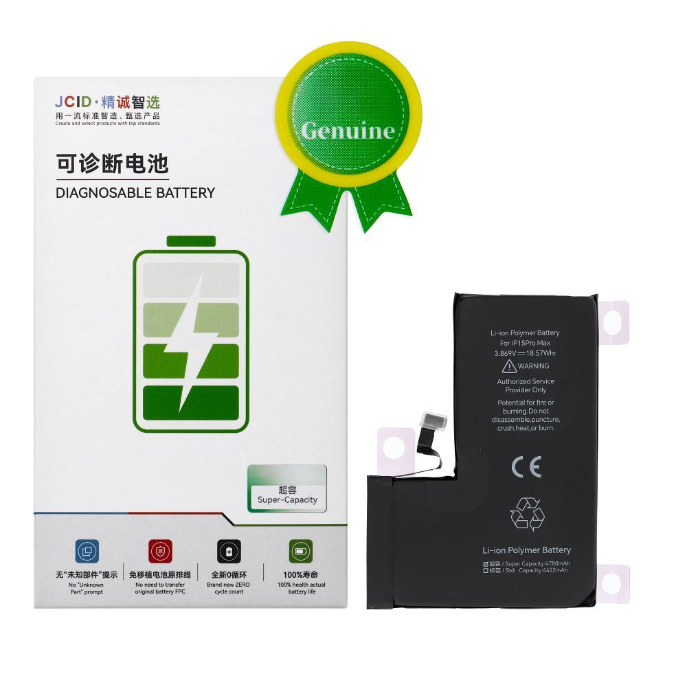 JCID Diagnosticējams oriģināls akumulators iPhone 15 PRO MAX (liela ietilpība)