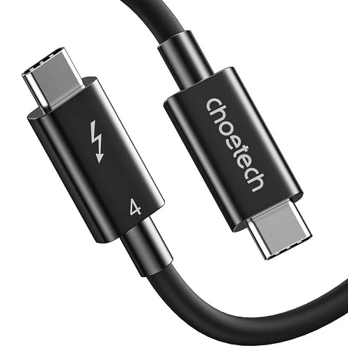 Kabelis CHOETECH Thunderbolt 4, USB-C to USB-C, 40Gbps, 100W, 20V/ 5A, 8K/ 60Hz, 0.8m