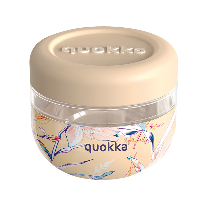 Quokka Bubble Food Jar 500 ml pārtikas trauks, vintāžas ziedu raksts